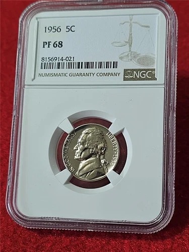 1956 Proof Jefferson Nickel    NGC PF 68                               #MF-T3138