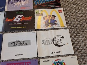 Lote 28 Nintendo NES Manual de instrucciones Folleto Contra Mario Battletoads WURM