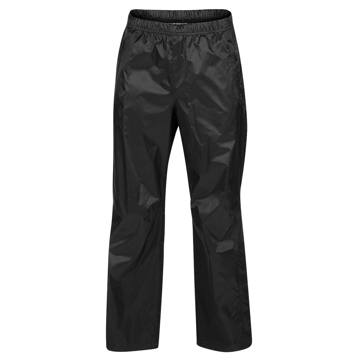 Rugged Exposure Mens Waterproof Rain Pants XL Black Zip Pockets Ripstop Packable
