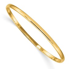 14k Yellow Gold Slip-on Baby Bangle Bracelet 5.5"