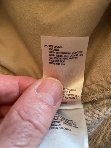 White Stuff Olive Green Skirt Elasticated Waist, Side Splits, Pockets, Size 18 - Picture 7 of 8