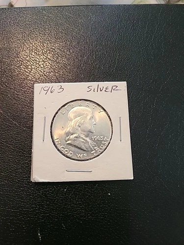 1963  P Franklin Half Dollar UNC FBL Some Luster