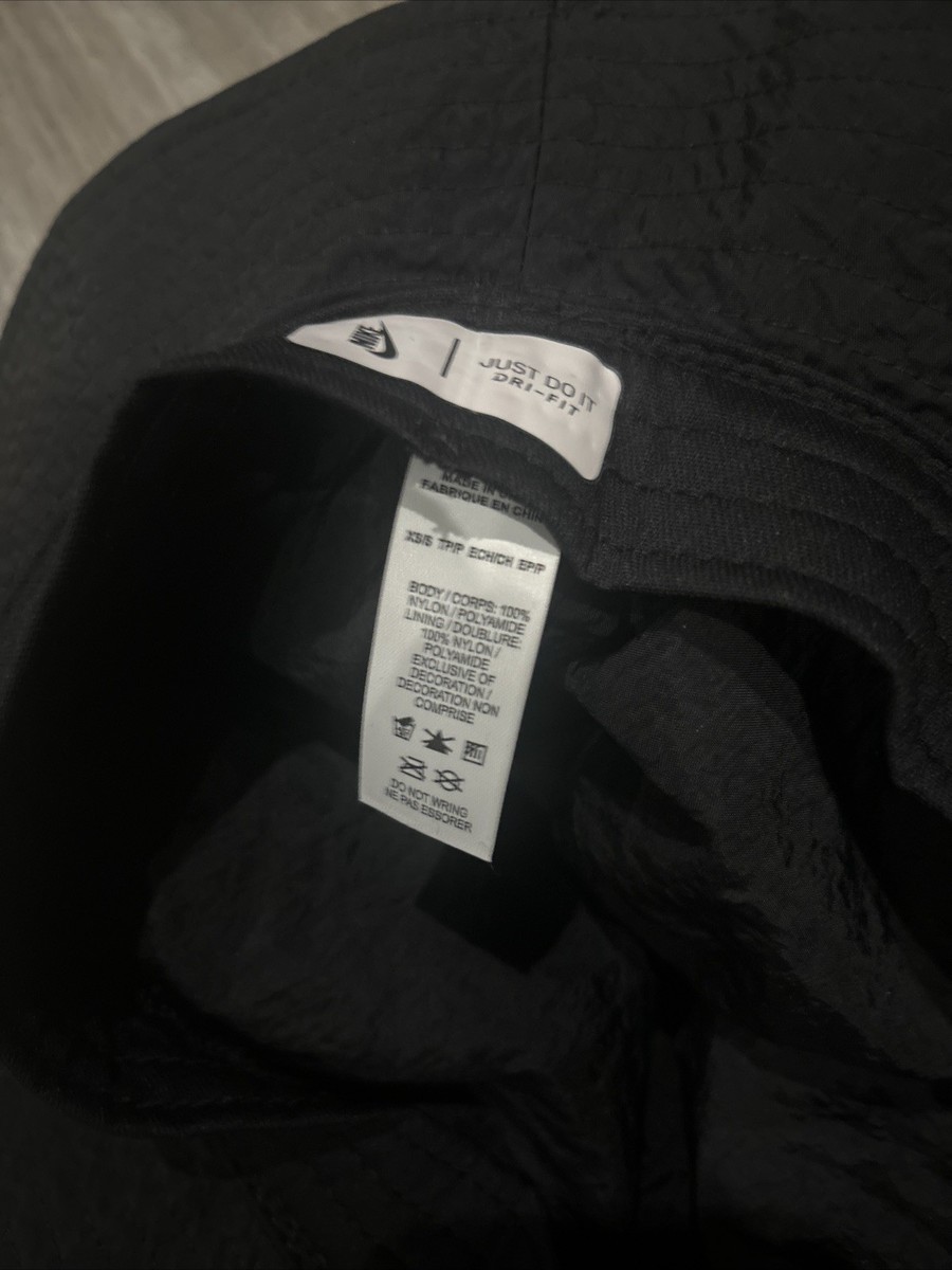 XS/S Brand New Nike Stussy Bucket Hat Black Collab Dri Fit 100
