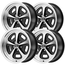 4 American Racing Vn501 Mono Cast 15x7 5x4.75 0mm Blackmachined Wheels Rims