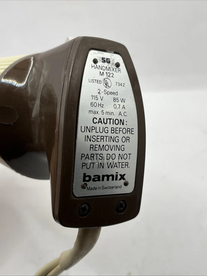 Batidora de inmersión multiusos vintage BAMIX M-122 varita mezcladora de mano hecha en Suiza Foto 2 de 4