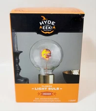 Hyde & Eek Skull & Crossbones Flaming Light Bulb Halloween Goth 