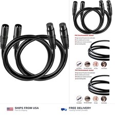 XLR Cable, 3ft 2 Pack Microphone Cable, XLR Male to Female Balanced Microphon...