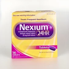Nexium 24hr Delayed Release Heartburn Relief 20 mg TABLETS 14 count EXP 08/2026+