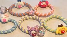 New 5 Sanrio Elastic Hair Ties Braided Hello Kitty Kuromi Melody Cinnomaroll Pop
