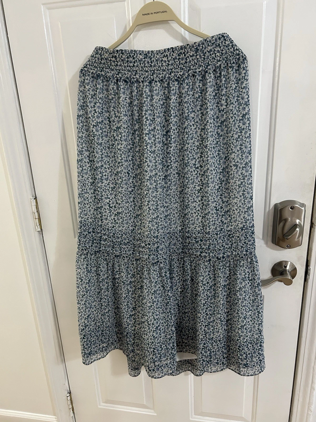 Madewell Button-Front Tiered Maxi Skirt Florentine Floral Size XL