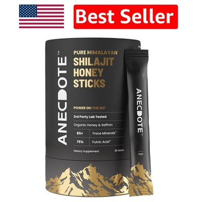 Natural Himalayan Shilajit Honey Sticks | Supports Immunity & Endurance, 30 pcs