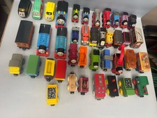 Vintage Thomas The Train Wooden Railway Tracks And Trains Lot