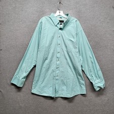 Ariat Men Button Up Shirt XL/TG Aqua Logo Embroidery Plaid Pro Series READ