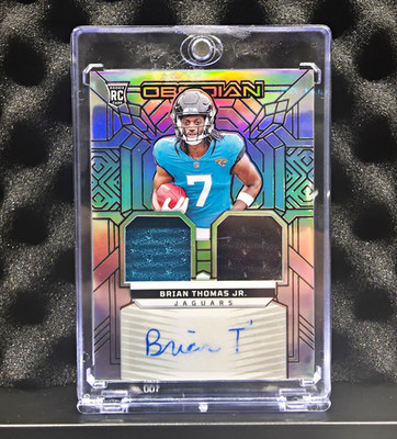 Panini 2024 Obsidian Brian Thomas Jr. Jaguars RMI-BTJ RC Auto Mem 19/99