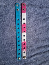 Blue and Pink Silicone Bracelets style it with POP IT Charms