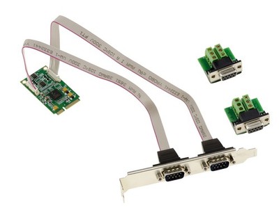 KALEA-INFORMATIQUE Mini PCI Express Karte 2x COM RS422 RS485 DB9 EXAR XR17V352