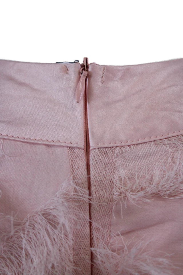 Chic Wish Womens Feather Detail Sleeveless A Line Maxi Dress Pink Size Small - Image 4 of 4