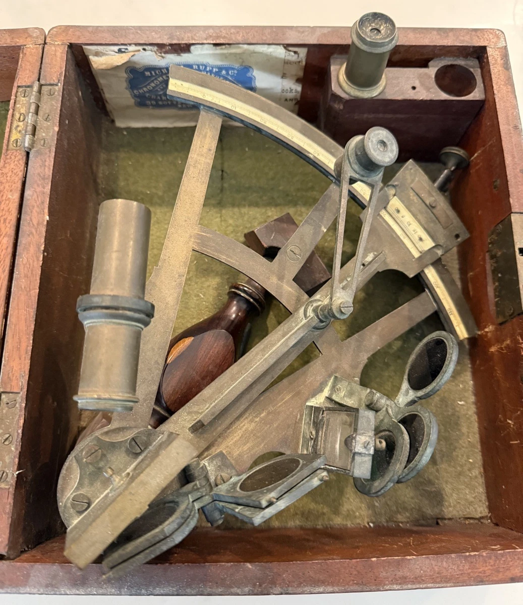 Glass Antique Original Antique Maritime Navigational Instruments