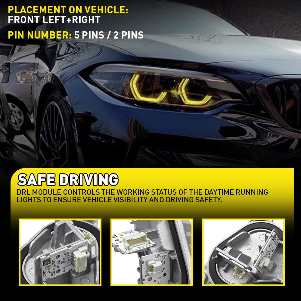 For BMW 2 Series F23 F22 F87 LCI 2018-2021 Yellow Angel Eyes DRL LED Modules