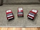 VTG 1970s Tiny Tonka Lot 3 Pressed Steel Mini Red Pickup Utility Trucks