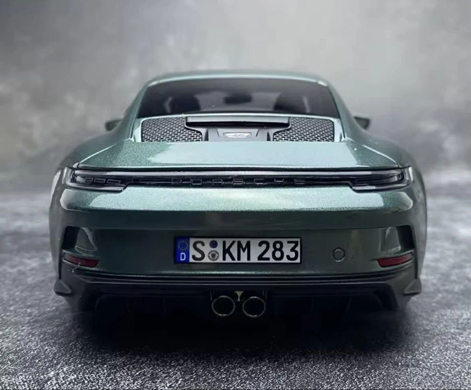 Porsche 1/18 Scale Norev Diecast Model Car Metallic Green Replica For Collectors - Image 2 of 4