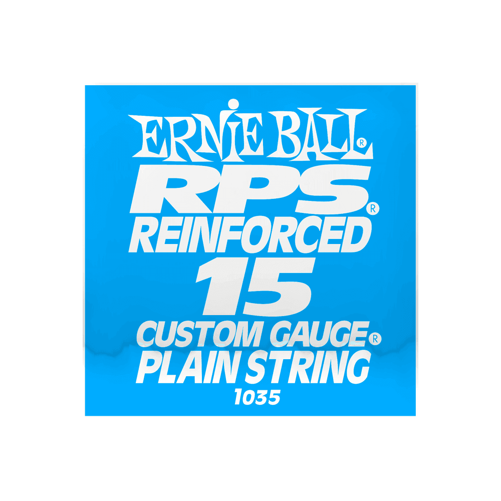 Ernie Ball RPS Reinforced Plain Steel 15 (.015"") Single Guitar String