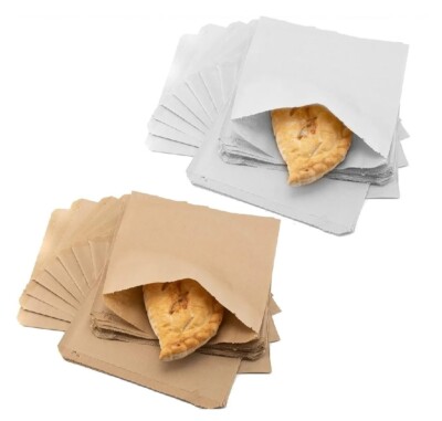 Sulfit aufgereihte Papiertüten Kraft Lebensmittelbeutel für Sandwiches zum Mitnehmen - alle Größen