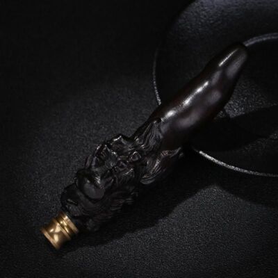 Ebony Wood Carved Pipe Tip Washable Cyclic Filter System Smoking Accessory