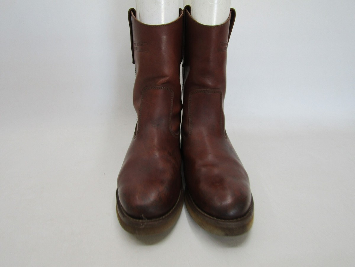 Ad tec Mens Size 11 M Brown Leather Cowboy Western Boots AdTec Mens 12in Ranch Wellington Reddish Work Boots – The  main image 4