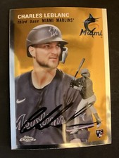 2023 Topps Chrome Platinum Anniversary #66 Charles Leblanc Rc Miami Marlins