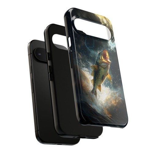 Big Mouth Bass Fish Thunderstorm River - Phone Case for iPhone, Galaxy, Pixel - 第 131/281 張圖片
