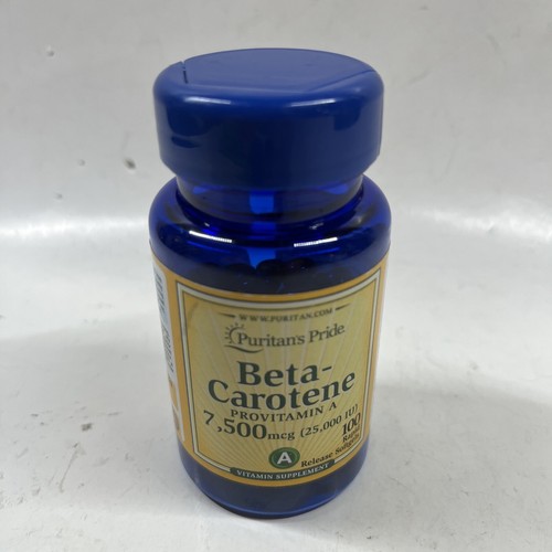 Puritan's Pride BetaCarotene Pro Vitamin A 7,500mcg 25,000 IU 100