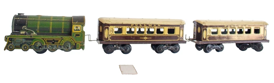 1940's British Wells/Mettoy Tin Lithographed "George the 5th" Train set - Image 2 of 4