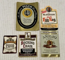 Vintage Mr. Boston Whiskey Bottle Label Lot