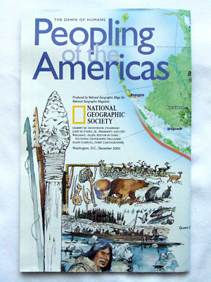 National Geographic Map The Dawn of Humans: Peopling of the Americas Dec 2000