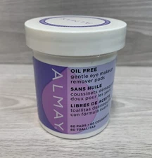 Almay Oil Free Gentle Eye Makeup Remover Pads 80 Pads Fragrance-Free New