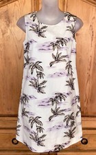 DOLCE & GABBANA Cotton Sleeveless Sundress Tropical Theme Back Zipper Size 38/8