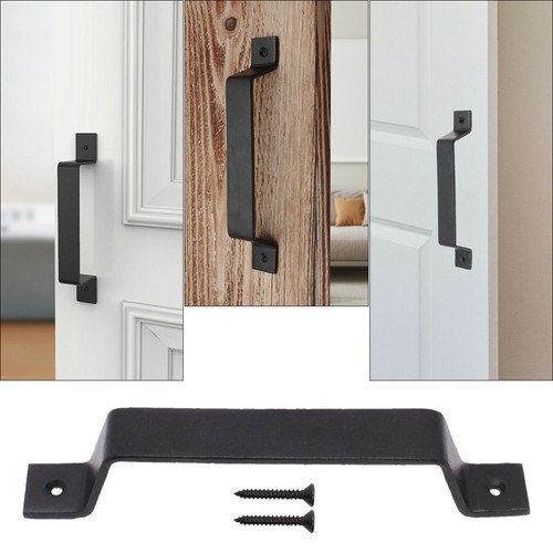 Heavy Barn Door Pull Handle Duty Black Iron Hot Bed Sliding Garage Gate Shed - Picture 11 of 12