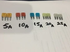 Micro II Fuse Assortment 10 Pieces Micro2 5A 10A 15A 20A 25A ATR