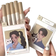 NNETM 5-Piece Anime Matte Velvet Lip Glaze Set Long-Lasting, Waterproof Light Mi