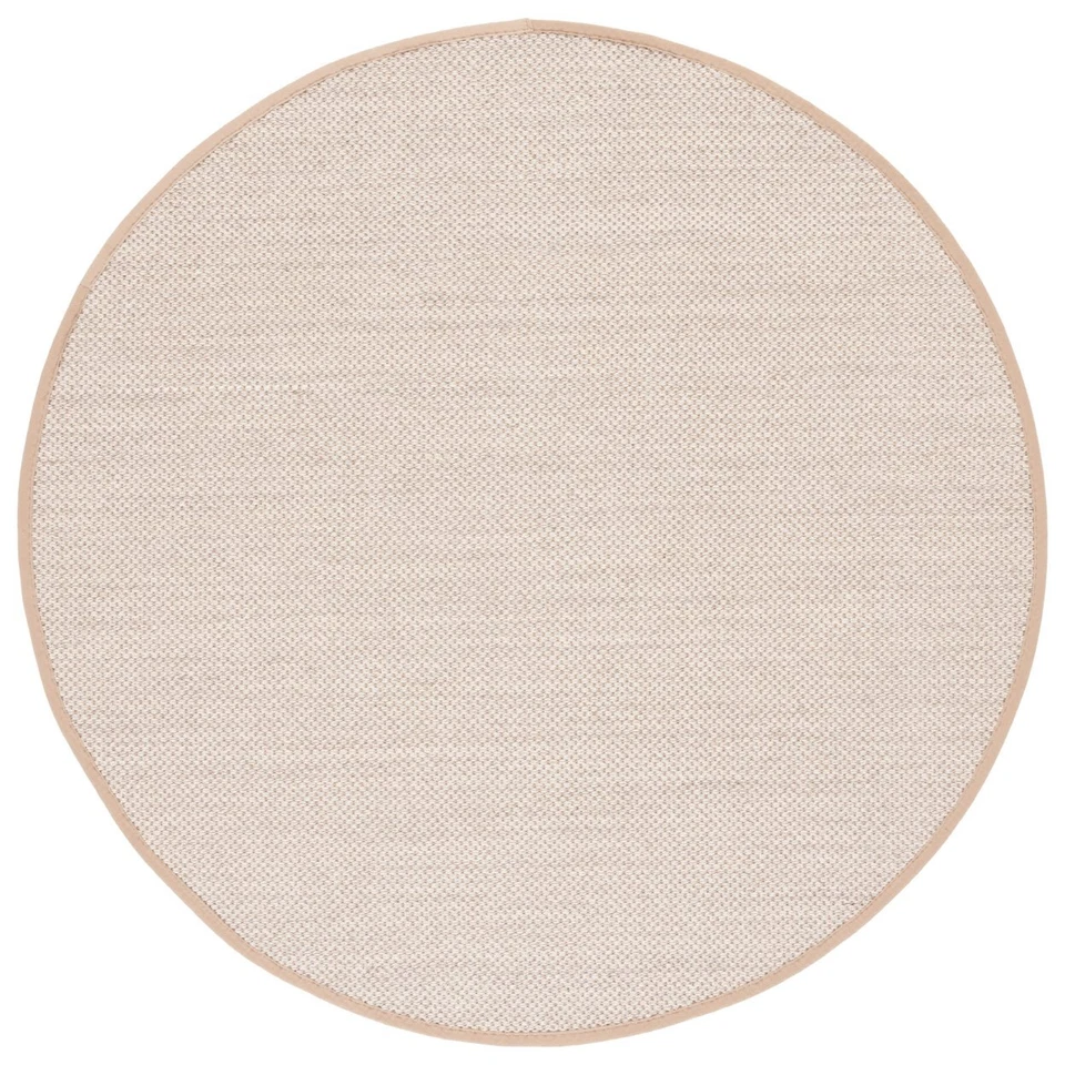 SAFAVIEH Contemporary Natural Fiber Sisal and Linen Bordered Area Rug Marble - Image 3 of 4