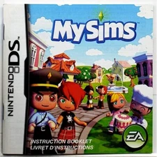 (Manual Only) MySims - Nintendo DS Pristine Authentic Instruction Booklet Game