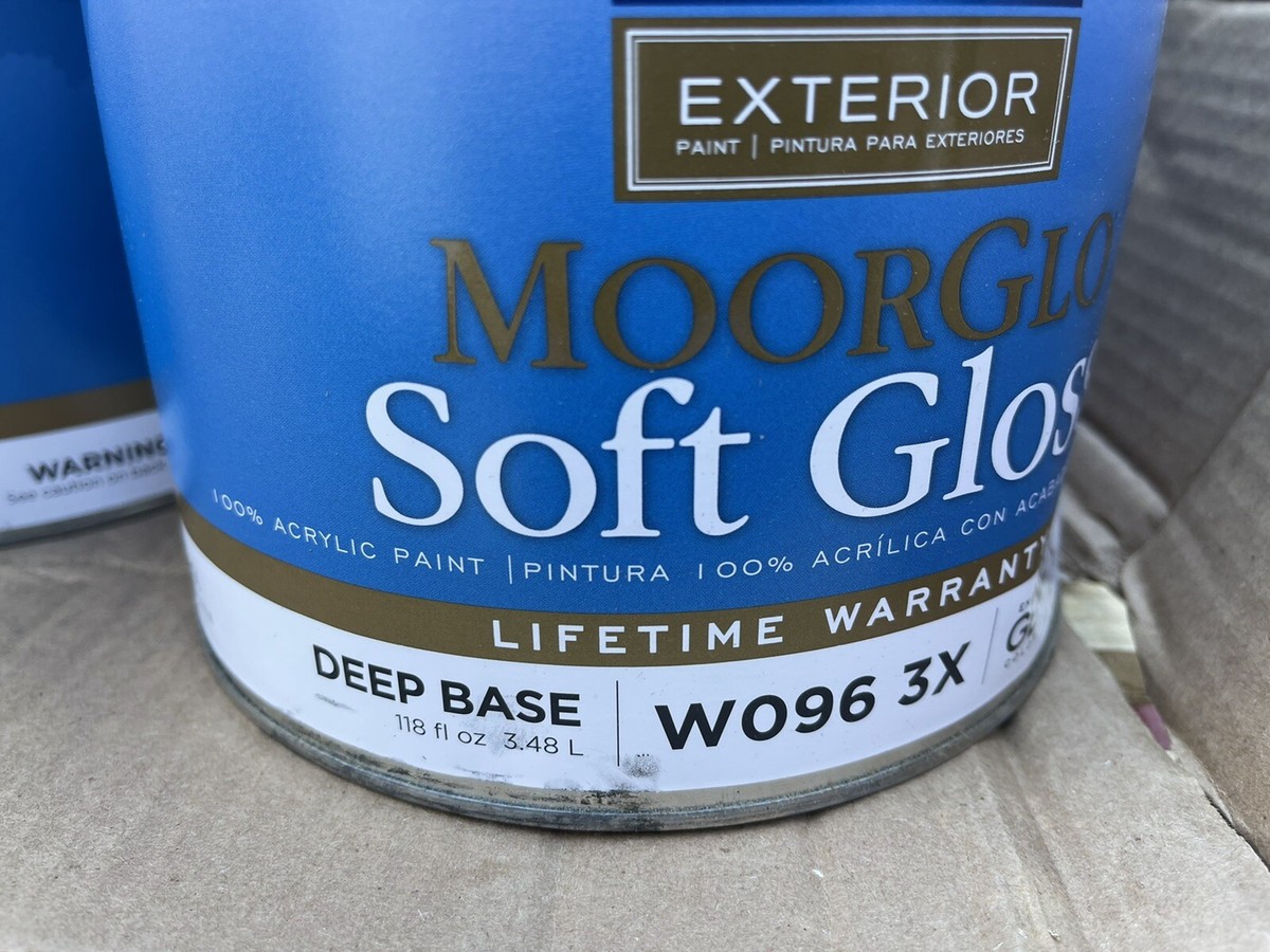 2) Gallons Exterior Acrylic￼ Paint Moorglo Soft Gloss Deep Base