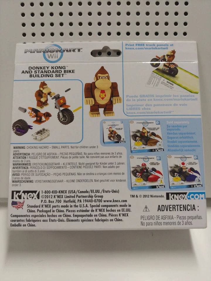 K'NEX MARIOKART Wii DONKEY KONG AND STANDARD BIKE BUILDING SET 34PCS KN38148 - Image 2 of 2
