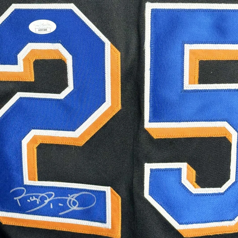 Camiseta de béisbol negra firmada por Bobby Bonilla de Nueva York (Beckett) Foto 2 de 3