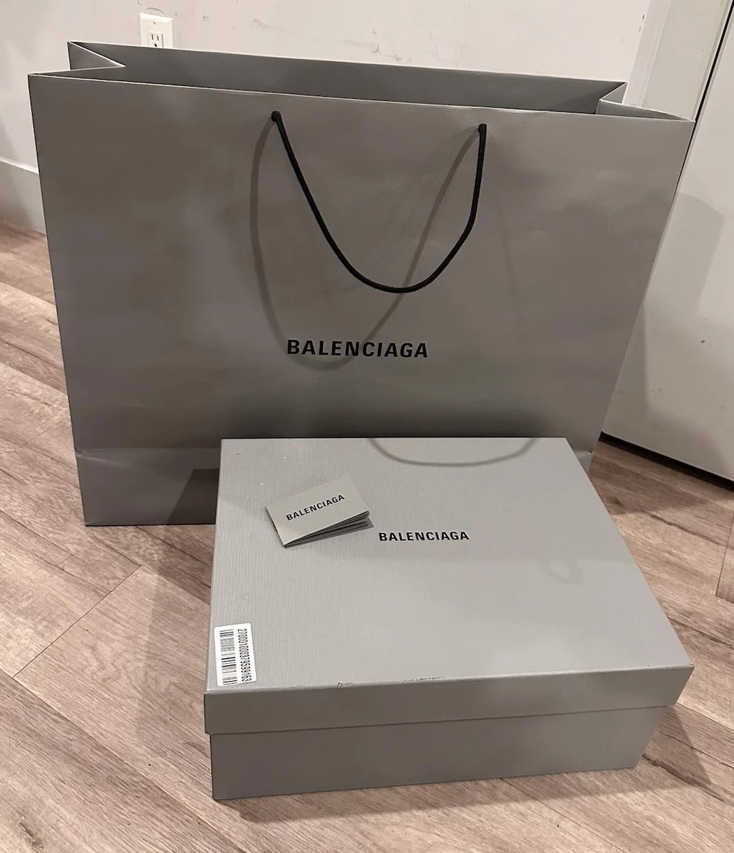 Balenciaga Empty Box Bag Gift Set Tissue &amp; Paperwork Grey 17.5x14x4 | eBay