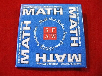 Vintage Advertising MATH Pinback Button Scott Foresman-Addison Wesley 2 ...