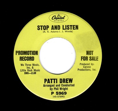 NORTHERN/DEEP SOUL-PATTI DREW-STOP AND LISTEN/MY LOVER'S PRAYER-CAPITOL 5969