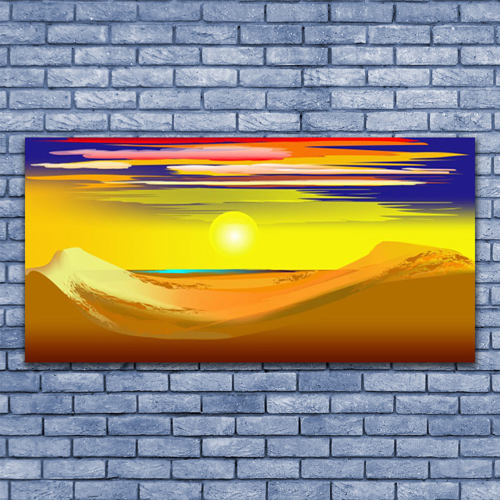 Tableau sur toile 140x70 cm paysage de désert pour décoration murale de salon