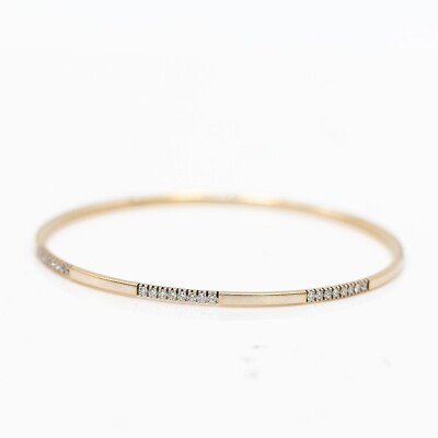 Bracelet bangle Wempe 750/18c white gold 56 brilliant-cut diamonds 0.98ct G/SI circumference approx. 19 cm